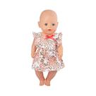 Vestido De Primavera E Verão Para Boneca De 18 Polegadas Com Saia Floral E Laço, Brinquedo Para