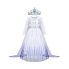 Vestido De Princesa Branco Da Disney Elsa Frozen Para Meninas, Manga Longa, Renda, Fantasia De