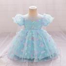 Vestido De Princesa Com Estampa De Borboleta Rosa Para Bebês Meninas, Vestido Tutu Para Festa De 1º