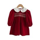 Vestido De Princesa Com Gola De Renda Vermelha Para Meninas, Vestidos Casuais Para Festas De Natal E Vestido De Princesa Com Gola De Renda Vermelha Para Meninas, Vestidos Casuais Para Festas De Natal E