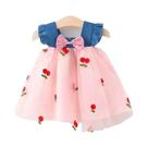 Vestido De Princesa Em Chiffon Vermelho Para Bebê Menina, Roupas Infantis De Verão, 9 Meses - 3 Anos