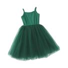 Vestido De Princesa Em Tule Verde Escuro Para Meninas, Alças Finas, Sem Mangas, Fluido, Para Vestido De Princesa Em Tule Verde Escuro Para Meninas, Alças Finas, Sem Mangas, Fluido, Para