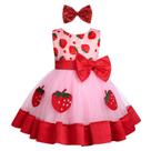 Vestido de princesa IBAKOM Strawberry para menina de 12 a 18 meses