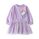 Vestido De Princesa Unicórnio Para Meninas Primavera Outono Festa De Aniversário Halloween Natal