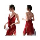 Vestido De Renda Sem Costas Para Mulheres, Lingerie Sexy, Saia De Pijama, Lingerie De Verão Vestido De Renda Sem Costas Para Mulheres, Lingerie Sexy, Saia De Pijama, Lingerie De Verão