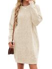 Vestido de suéter ZAFUL Cable Knit de manga comprida para mulheres