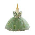 Vestido De Tule Floral De Verão Para Bebês Meninas, Vestido De Princesa Para 1º Aniversário, Dama De