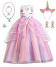 Vestido de unicórnio, fantasia de princesa TOLOYE para meninas de mais de 3 anos