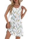 Vestido de verão BKRIVE Tropical Vacation Tank sem mangas M