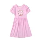 Vestido De Verão Com Estampa De Cisne Para Meninas, Casual E Estiloso, Conjunto De Manga Curta, Moda