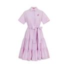 Vestido De Verão Feminino Para Escritório Elegante Com Manga Longa Em Cor Sólida Casual Solto Com
