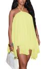 Vestido de verão LETSVDO feminino sem encosto com babados