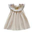 Vestido De Verão Para Meninas Com Detalhes Em Renda E Decote Em Forma De Boneca, Vestido Casual De Vestido De Verão Para Meninas Com Detalhes Em Renda E Decote Em Forma De Boneca, Vestido Casual De