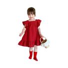 Vestido De Verão Para Meninas Com Mangas Franzidas, Casual, Linha A, Com Laço Nas Costas, Roupas Vestido De Verão Para Meninas Com Mangas Franzidas, Casual, Linha A, Com Laço Nas Costas, Roupas