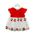 Vestido De Verão Para Meninas Em Tecido Trançado Com Decote Redondo, Estilo A-line, Vestido Doce Vestido De Verão Para Meninas Em Tecido Trançado Com Decote Redondo, Estilo A-line, Vestido Doce
