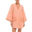 Vestido de verão VAOYIU Loose Fit Babydoll bordado em laranja Vestido de verão VAOYIU Loose Fit Babydoll bordado em laranja