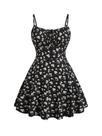 Vestido de verão Verdusa com estampa floral plus size para mulheres