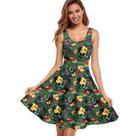 Vestido de verão ZWPINITUP Hawaiian Flower Parrot feminino XL Vestido de verão ZWPINITUP Hawaiian Flower Parrot feminino XL