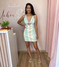 Vestido decotado curto tamanho único
