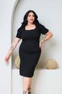 vestido decote quadrado plus size canelado vestido decote quadrado plus size canelado