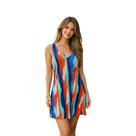 Vestido Decote V com Bolsos Estampado Tamanho:Mcor:ESTAMPA 202 Vestido Decote V com Bolsos Estampado Tamanho:Mcor:ESTAMPA 202