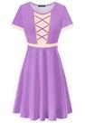 Vestido Deerose Tangle Halloween Rapuz Cosplay Feminino L Vestido Deerose Tangle Halloween Rapuz Cosplay Feminino L