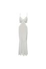 Vestido Detalhe Costas Fluid Shine - Off White