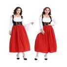 Vestido Dirndl Alemão Feminino Adulto, Fantasia Medieval De Empregada Para Oktoberfest, Carnaval E