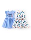 Vestido Disney Lilo & Stitch Toddler Girl, pacote com 2 unidades de 12 a 13 anos