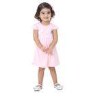 Vestido do Santos Infantil Canelado Rosa Oficial Torcidababy