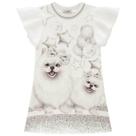 Vestido Dog em Fly Tech Branco Kukie