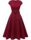 Vestido DRESSTELLS Rojo Fiesta Navideña de Té Largo 3XL