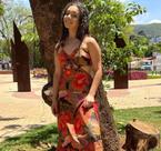 Vestido du feminino adulto longo florido tamanho P Vestido du feminino adulto longo florido tamanho P