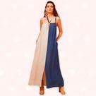 Vestido Duo Color Duas Alças - Moda Casual Chic Vestido Duo Color Duas Alças - Moda Casual Chic