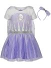 Vestido e bandana para meninas Disney Frozen Queen Elsa