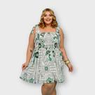 Vestido Elastec Estampado Plus Size Femnino 0678 Vestido Elastec Estampado Plus Size Femnino 0678