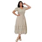 Vestido Elegance Zamona Linho Babado Rodado