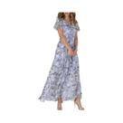 Vestido Elegante Feminino Com Decote Em V, Mangas Curtas Com Renda, Cintura Alta, Estilo Doce,