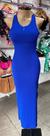 Vestido em anarruga Azul Tamanho M
