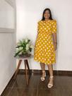 Vestido em Poá midi Vestido em Poá midi