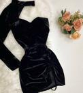 Vestido em suede aveludado