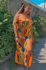 Vestido em tecido Africano Vestido em tecido Africano
