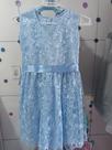 Vestido em tecido cor azul tam 06