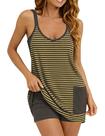 Vestido esportivo feminino IQSQSQ sem mangas com shorts e bolsos