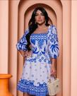 Vestido estampado azul