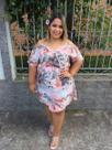 Vestido estampado ciganinha plus size
