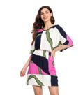 Vestido Estampado com Elástico Rovitex Roxo