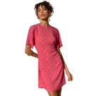 Vestido Estampado Curto Com Cinto Viscose Lez A Lez