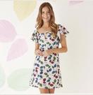 Vestido estampado folhas tamanho 40