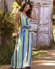 Vestido Estampado Longo c/ Lenço